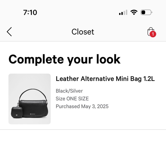 Lululemon Black Leather Crossbody Bag NWOT - Picture 3 of 3